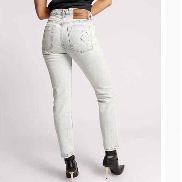 One x Teaspoon Awesome Baggies High Waist Straight Jeans - Florence Painted 28 - Picture 3 of 8